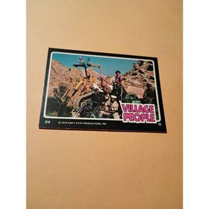 Vintage 1979 Village People Trading Card #24 Disco Era Vintage Music Collectible